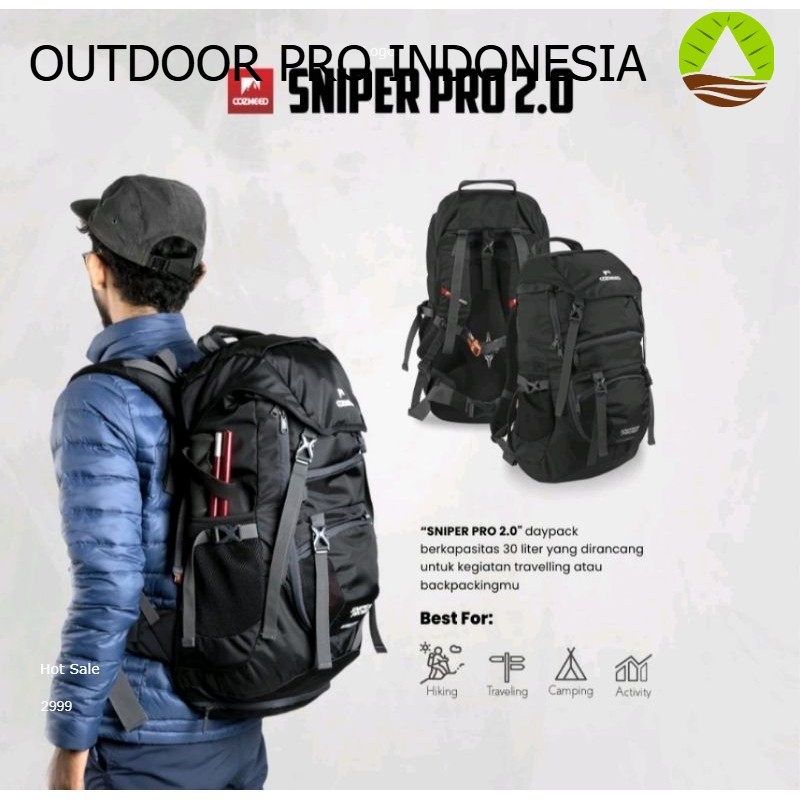 COZMEED TAS GUNUNG RANGSEL CARRIER 30 LITER SNIPER PRO 2.0  + RAIN COVER BAG