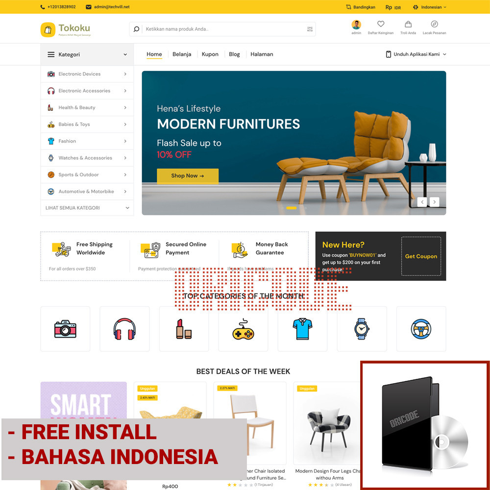 Source Code Web Ecommerce Marketplace Online Shop Laravel Full