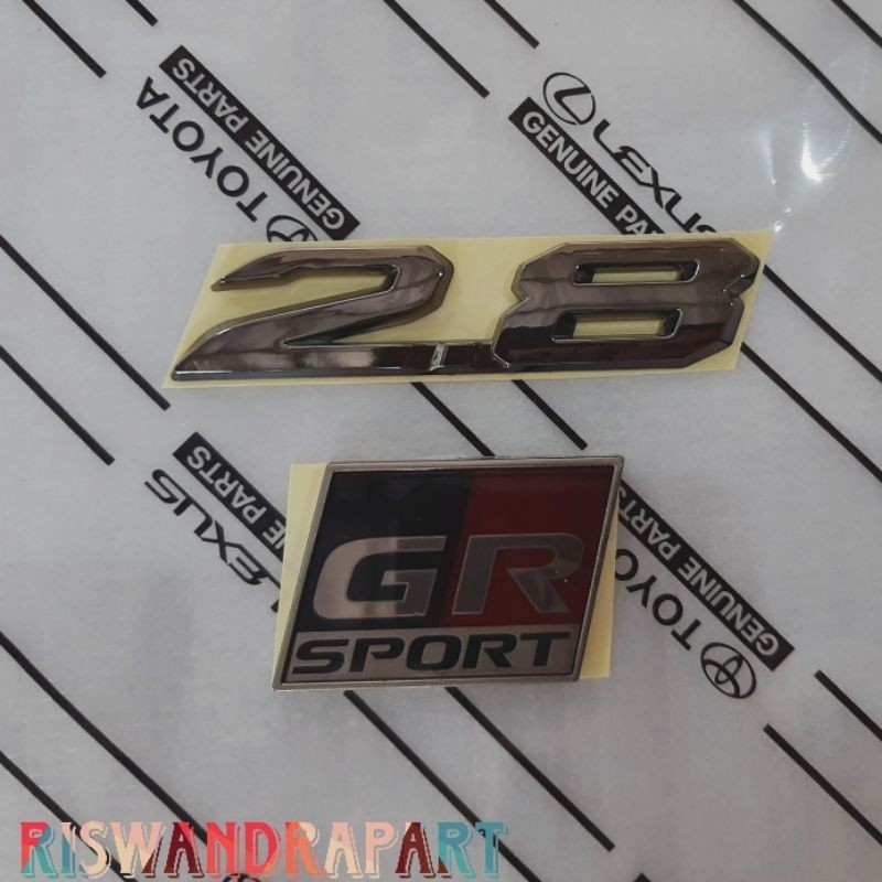 Trend Aksesoris~ BEST EMBLEM LOGO 2.8  GR SPORT FORTUNER GR 2021-2024 BLACK CHROME