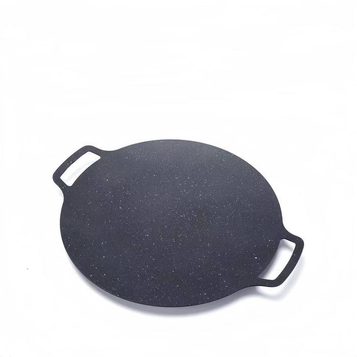 MUMPUNG PROMO Wajan Konduksi Panggangang Grill Pan Korea Datar Anti Lengket 34cm/Alat pemanggang / T