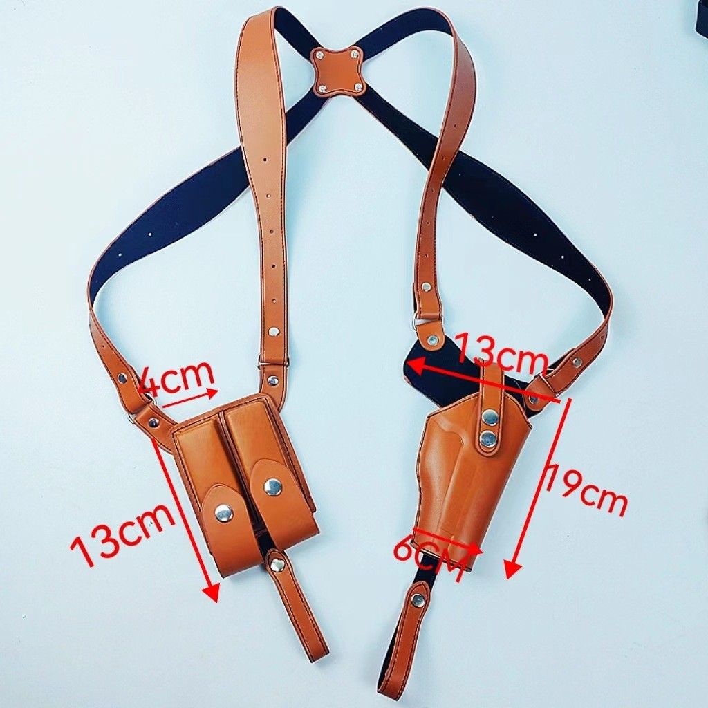 Concealed tactical hunting underarm holster PU Leather Gun  1911 Glock 17 19 31 Holster with Double 