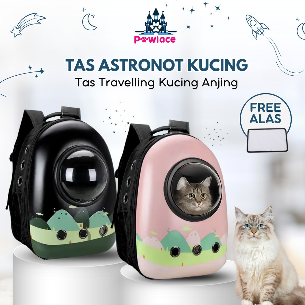 Tas Kucing Astronot - Tas Astronot Kucing Transparan- Pet Cargo Kucing- Capsule Pet Bag-Tas Gendong 