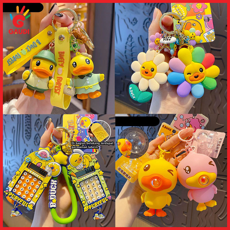 Gaudi B.Duck Doll Keychain Gantungan Kunci / Gantungan Kunci Karakter Bebek B-Duck Kuning Lucu