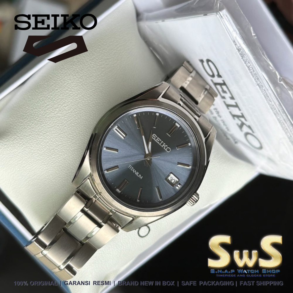 Seiko SUR371 Seiko SUR371P1 Blue Titanium Sapphire 40mm Original Garansi Resmi Jam Tangan Pria