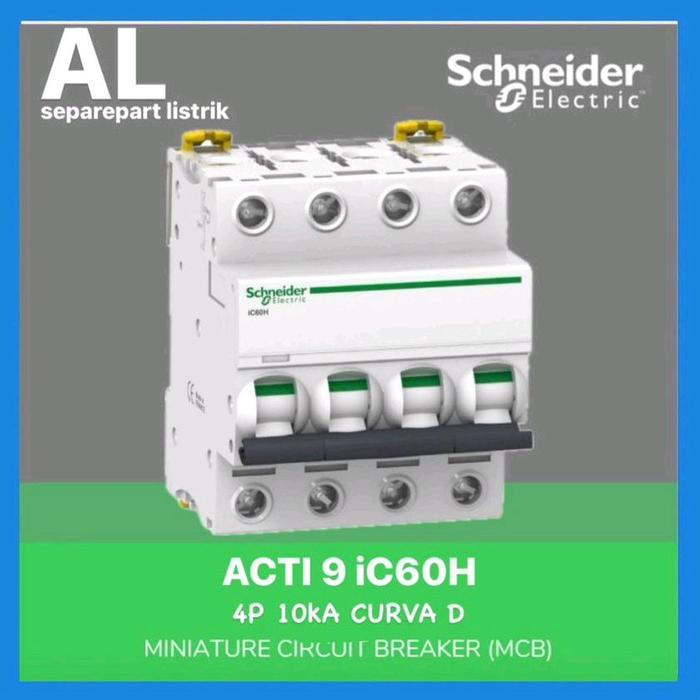 SCHNEIDER MCB iC60H 4P 50A D50 10kA A9F85450 KURVA D ORIGINAL