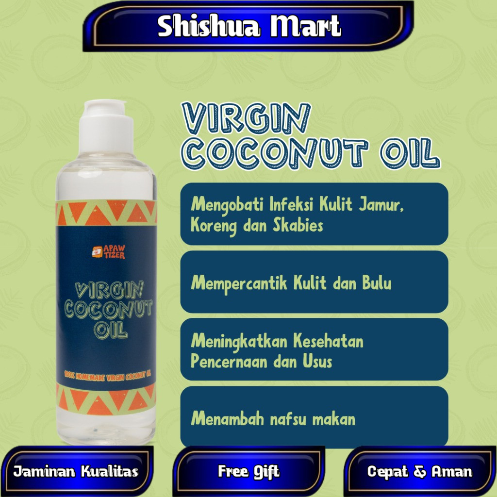 Virgin Coconut Oil / VCO / Untuk Kucing Anjing / Botol Pump
