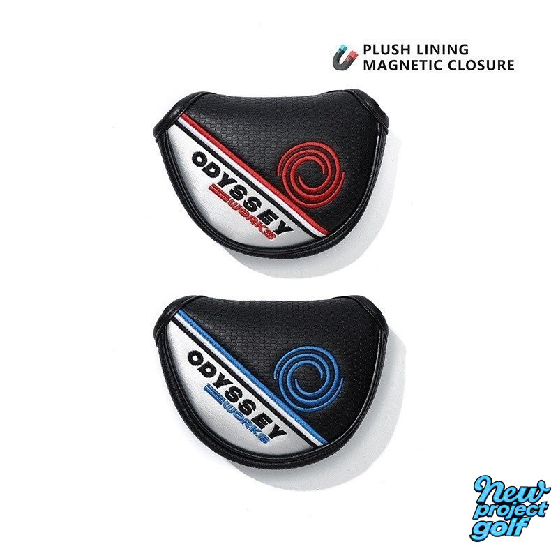 # Pengiriman dari Jakarta # ODY Motif Leather Putter Mallet Head Covers Golf Club - Sarung Stick Clu