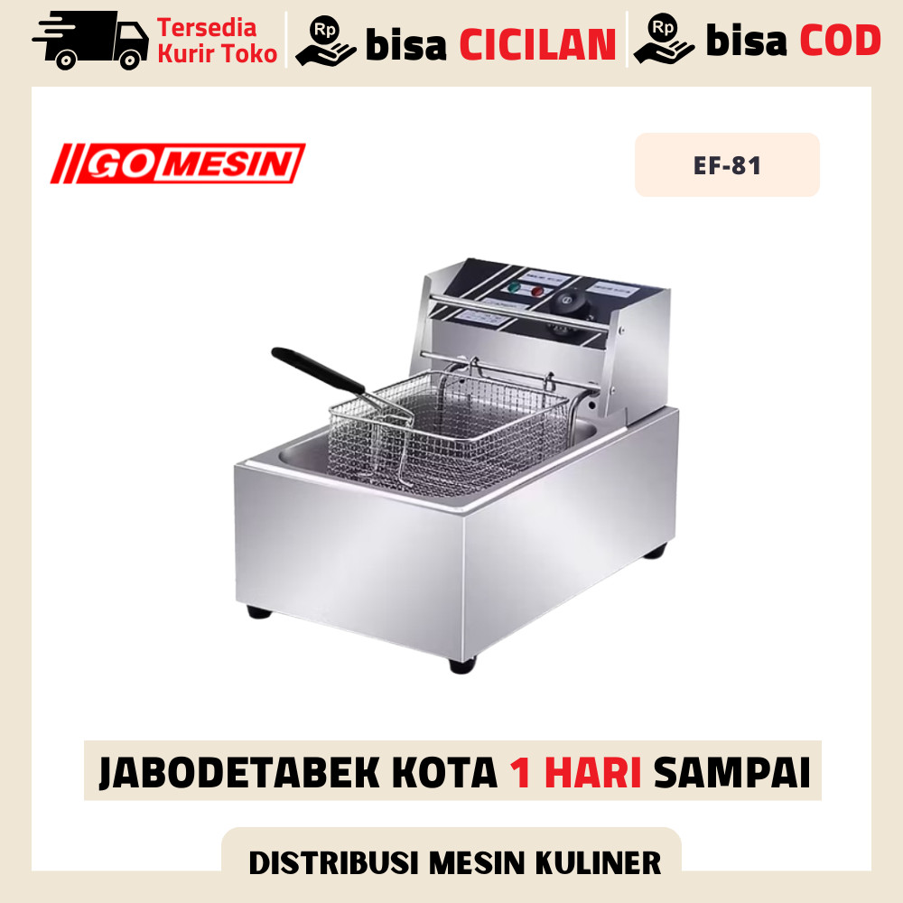 Deep Fryer Listrik Gomesin EF-81 Electric Deep Fryer 1 Tank Garansi Resmi