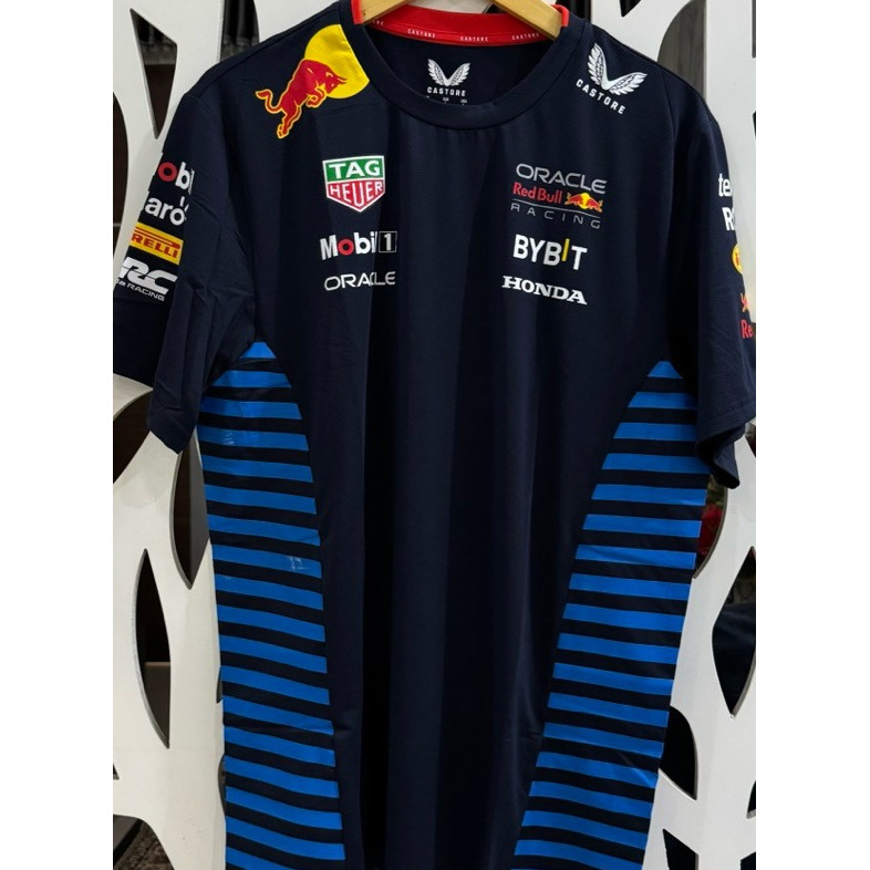 Baju Kaos Red Bull Racing F1 Men's 2024 Team T-Shirt Original