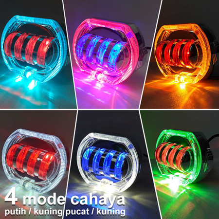 Lampu Motor/Suku Cadang Lampu Motor/Lampu Motor Depan​ Anti Air​/Lampu Tembak LED Projie Biled + Shr