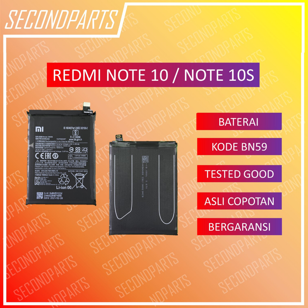 BATERAI BATRE BATTERY BN59 REDMI NOTE 10 / NOTE 10S COPOTAN