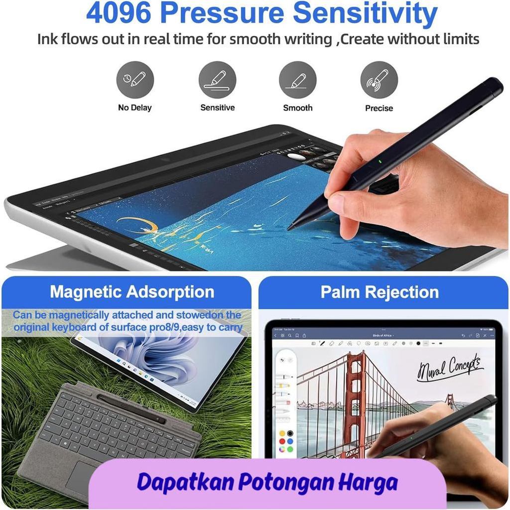 SSN Slim pen 2 for Surface Pro 8 9 4096 palm rejection ink Stylus pencil for Surface Laptop studio 2