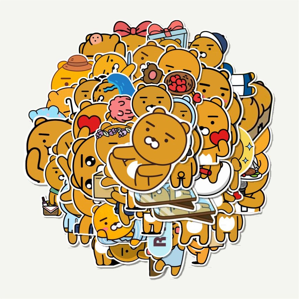 Sticker Pack Stiker RYAN KAKAO FRIENDS CARTOON | Sticker TUMBLR | Stiker LAPTOP KOPER HELM