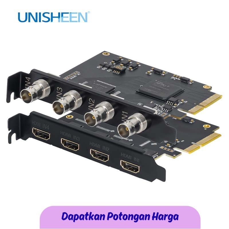 SSN 4 Channel 1080p OBS Vmix Wirecast Streaming 4 Channel 60fps Quad HDMI SDI Broadcast PCI Express 