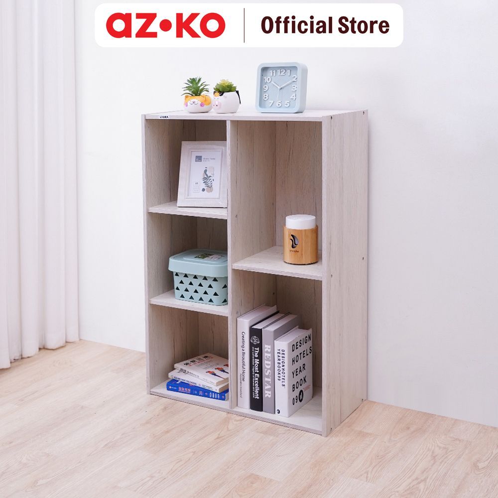 AZKO Stora Rak Penyimpanan 5 Tingkat - Putih Rak Serbaguna Rak Organizer Rak Barang