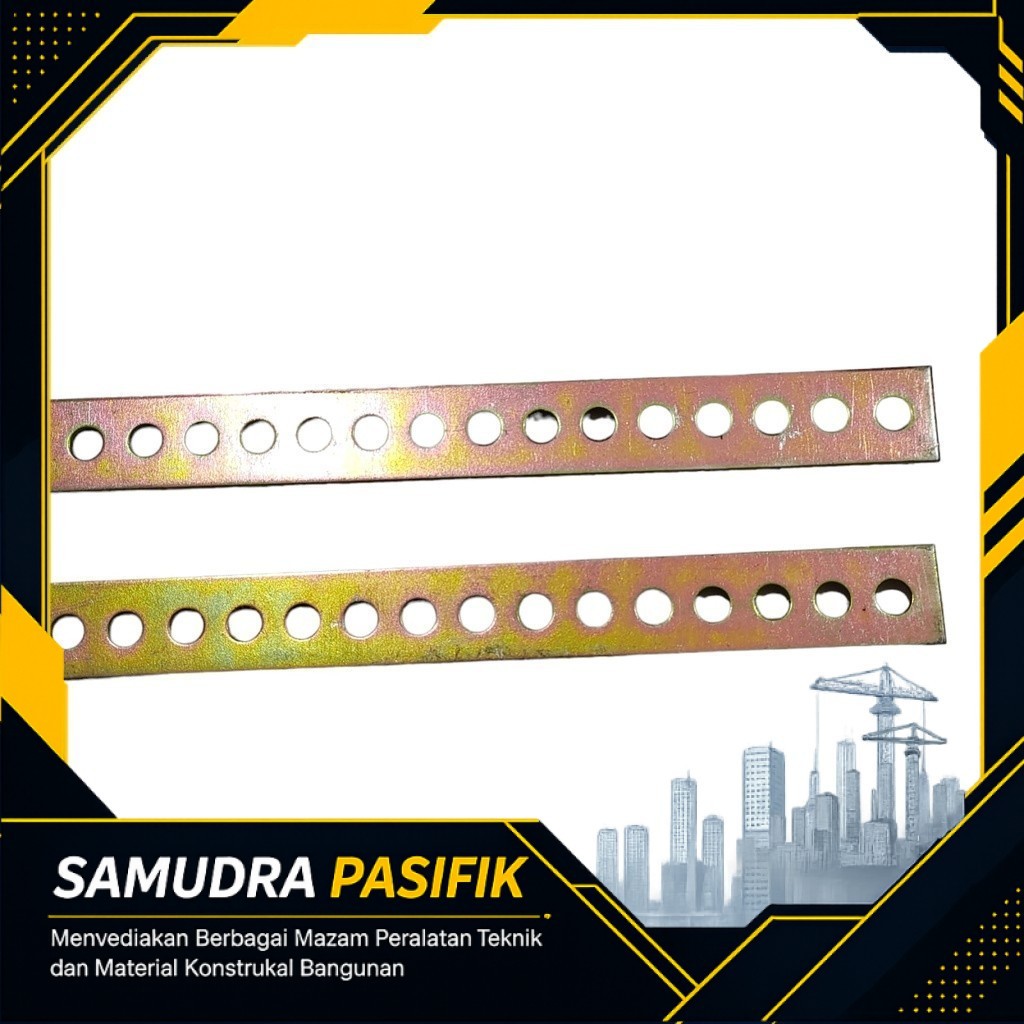 PLAT LUBANG LUBANG BREKET BRAKET BRECKET DUDUKAN PLAT RANGKA BESI TEBAL BOLONG BOLONG
