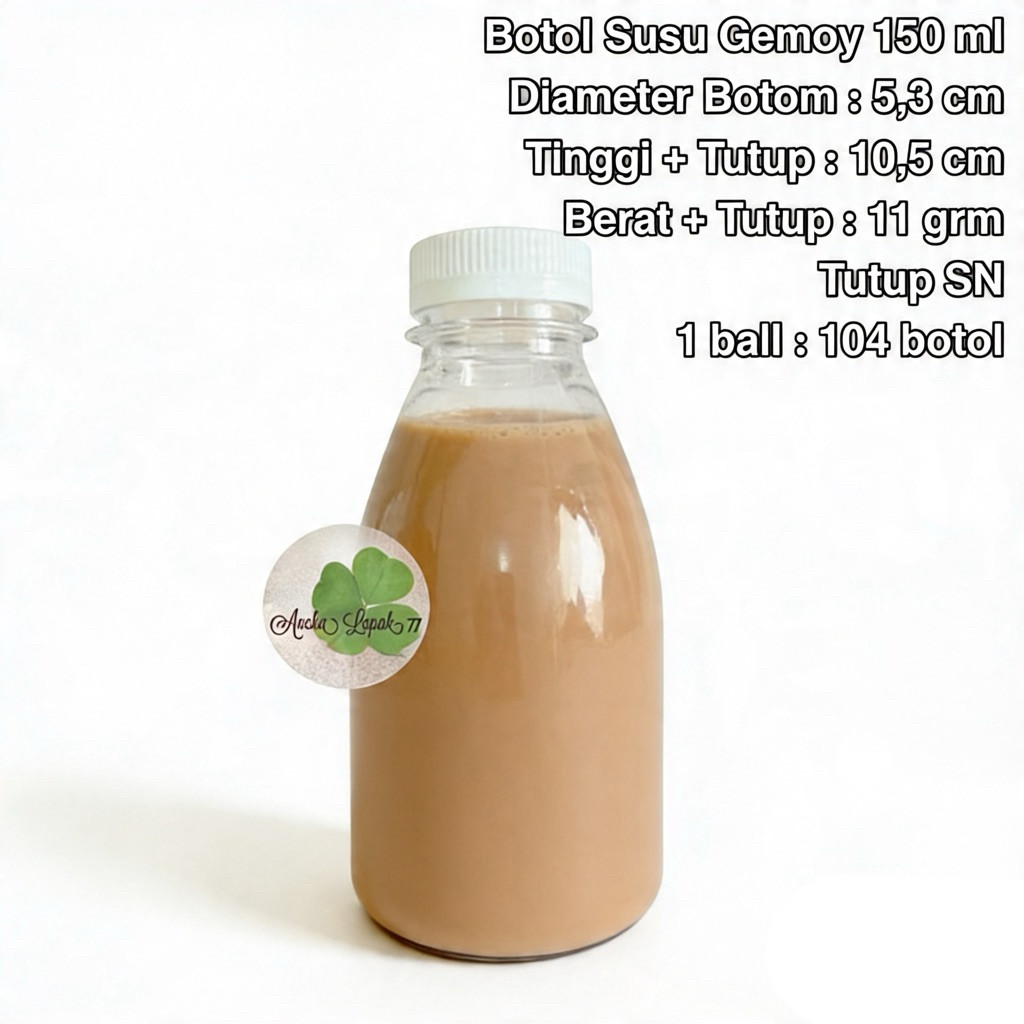 SALE1 Ball ( 100 pcs) Botol SUSU GEMOY 150 ml Botol Plastik 150 ml Botol Kemasan 150 mlTERMURAH