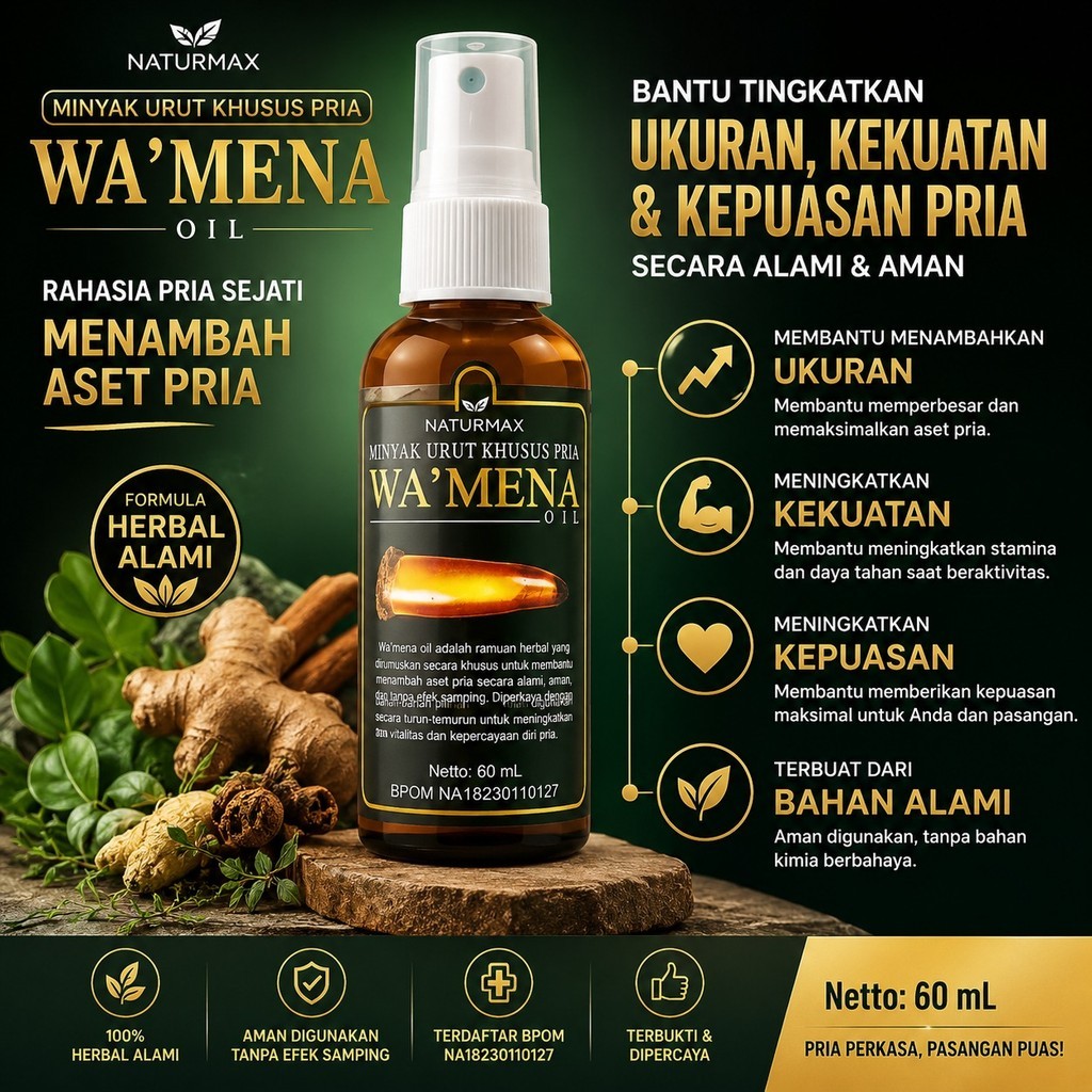 SUDAH TERBUKTI!!! Minyak WAMENA daun 3jari asli Papua pembesar permanen pria kuat dan tahan lama