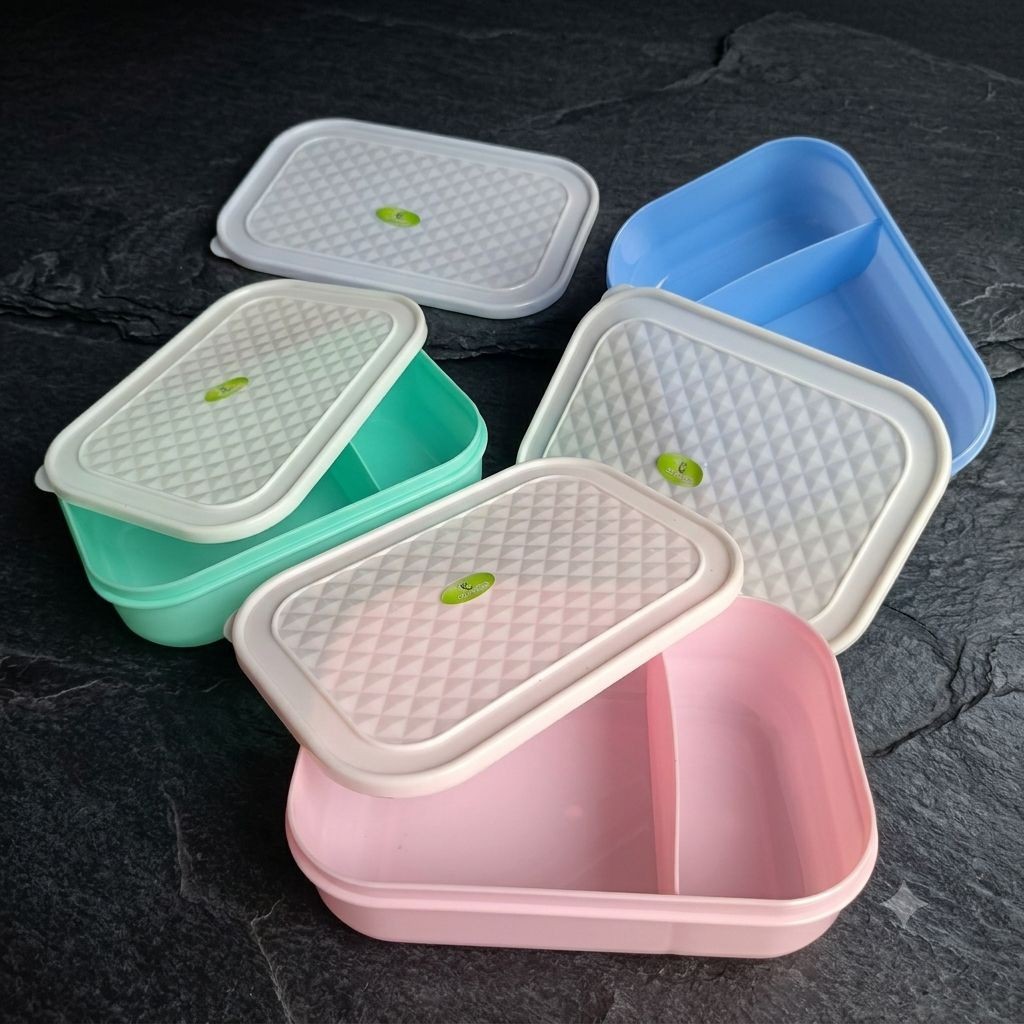 Misting Cornelius Sekat 2/ Lunch Box Tempat Makan Sekat 2