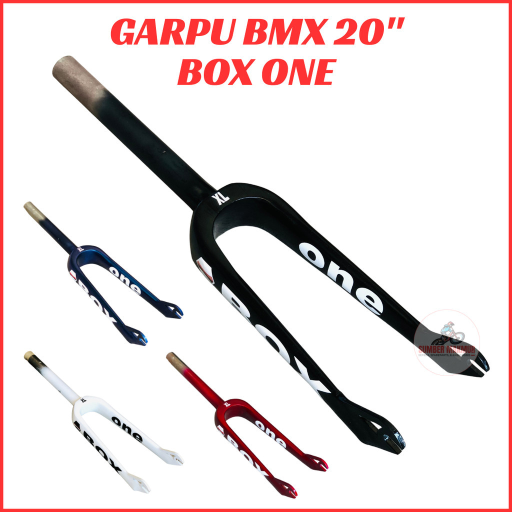 Fork Garpu Sepeda BMX 20" BOX ONE Kotak - ZOOM Ready Stok , Besi Tebal 5mm, Oversize 28.6mm, Tinggi 