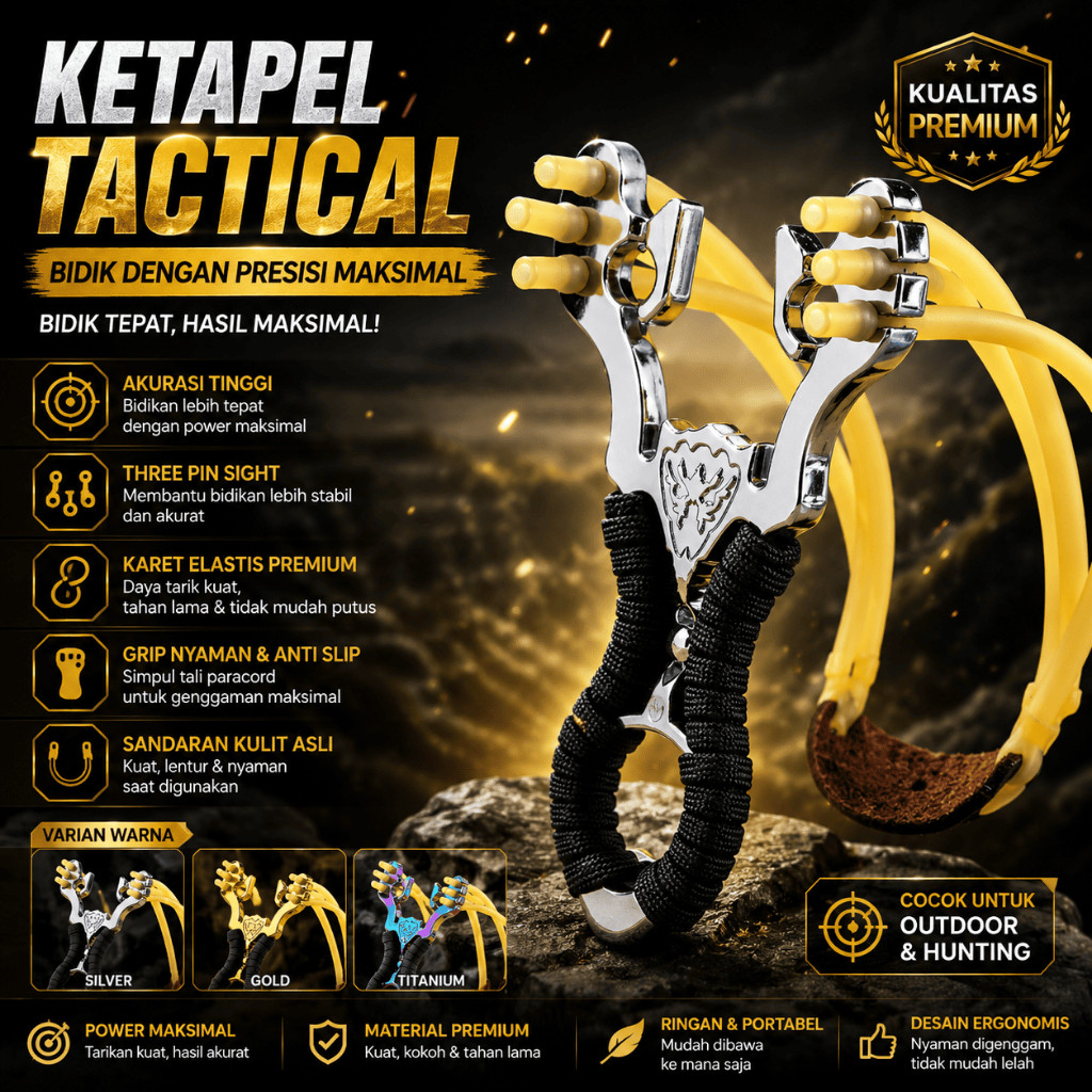 ketapel Burung 1set Lengkap Tali dan Laser Plus Peluru Ketapel Besi stainless Bisa COD