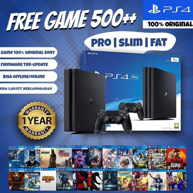 Sony PS4 ORIGINAL Pro Slim Fat 500GB/1TB Full Game