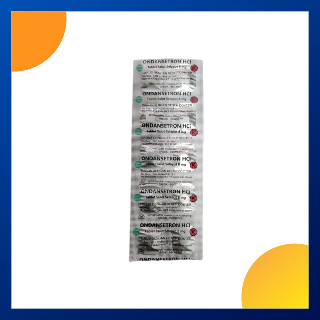 ONDANSETRON GENERIK NOVAPHARIN 8 MG 1 STRIP @ 10 TABLET SALUT SELAPUT