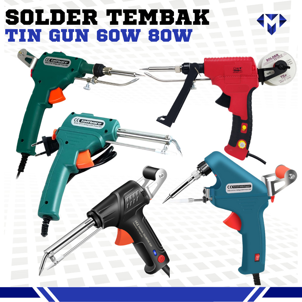 TERNASTORE Solder Tembak Iron Roll Otomatis Tin Gun Listrik Timah Mata External Heat 60 Watt Automat