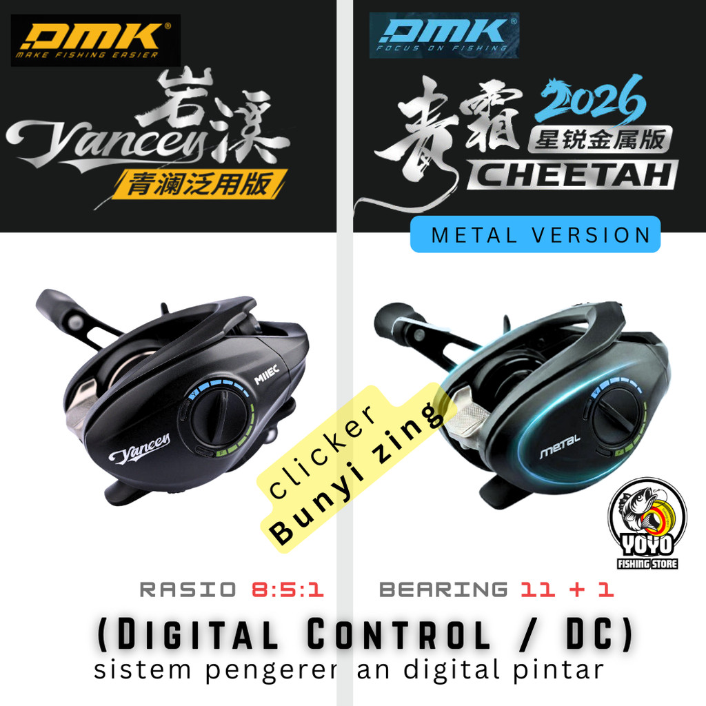 Reel Baitcasting DMK Cheetah Yancey 2026 dan DMK Cheetah Metal Versi 2026