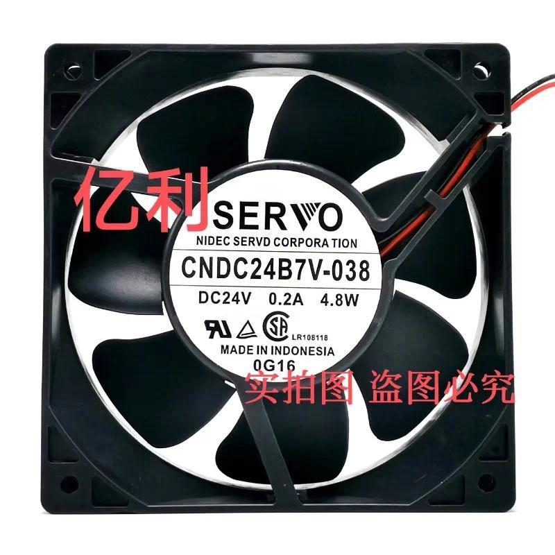 New Cooler Fan for SERVO CNDC24B7V038 24V 02A 48W Inverter Cooling Fan 12038 120*120*38MM