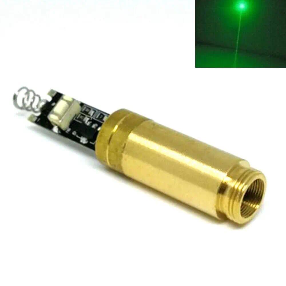 Industrial Brass 5mW 532nm Green Laser ode Lazer DOT Module DC3V LED Light