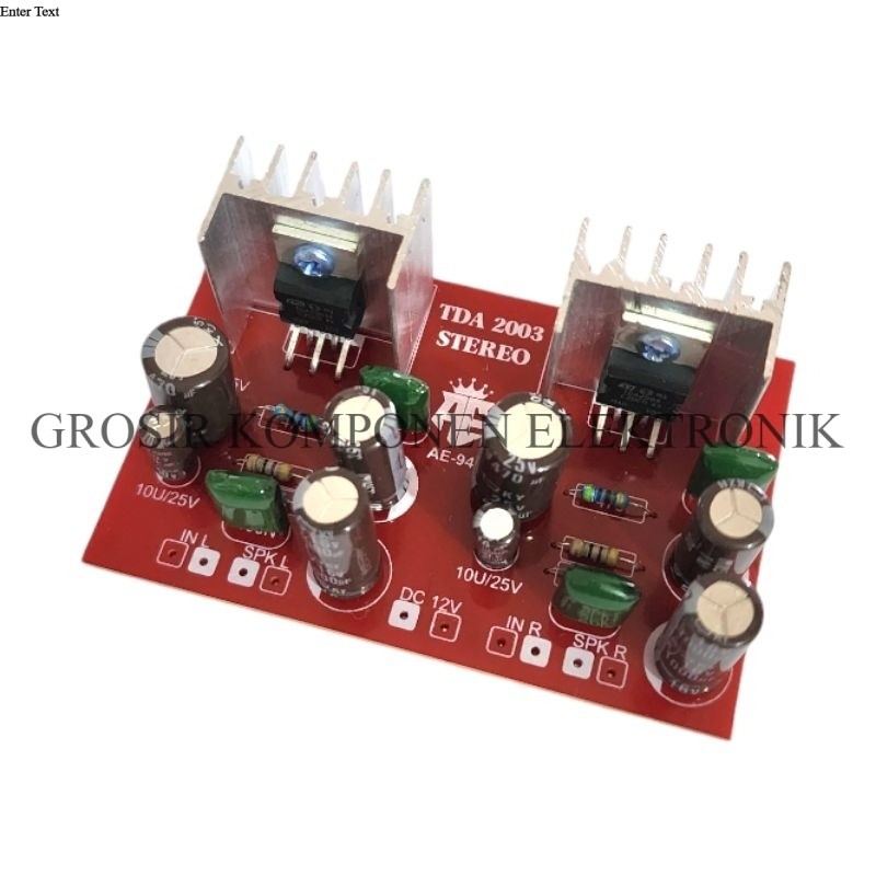 Kit Power Amplifier Mini TDA 2003 Stereo 12V DC