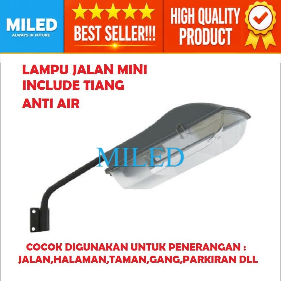 KAP LAMPU JALAN KECIL / LAMPU JALAN RUMAH HALAMAN TAMAN / PJU E27 INCLUDE TIANG - COVER LAMPU JALAN