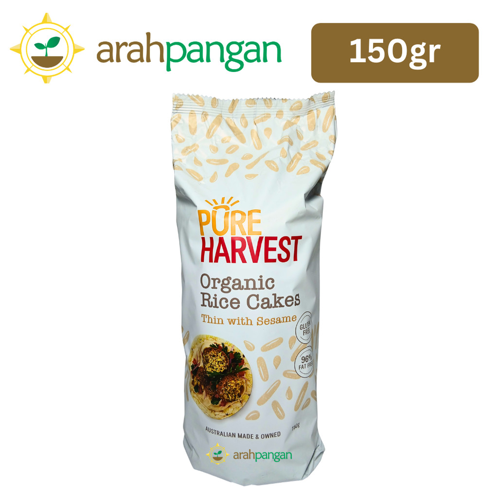 Pure Harvest Organic Rice Cakes Thin with Sesame 150gr