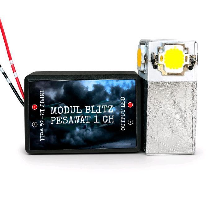 Modul Blitz Pesawat 1CH Isian Lampu Rotary 4Led Hpl 12v 24v DC LED HPL Terang Tahan Lama Kualitas Ba
