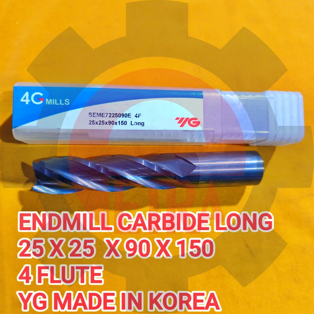 ENDMILL CARBIDE 25MM 4FLUTE LONG SERIES YG KOREA