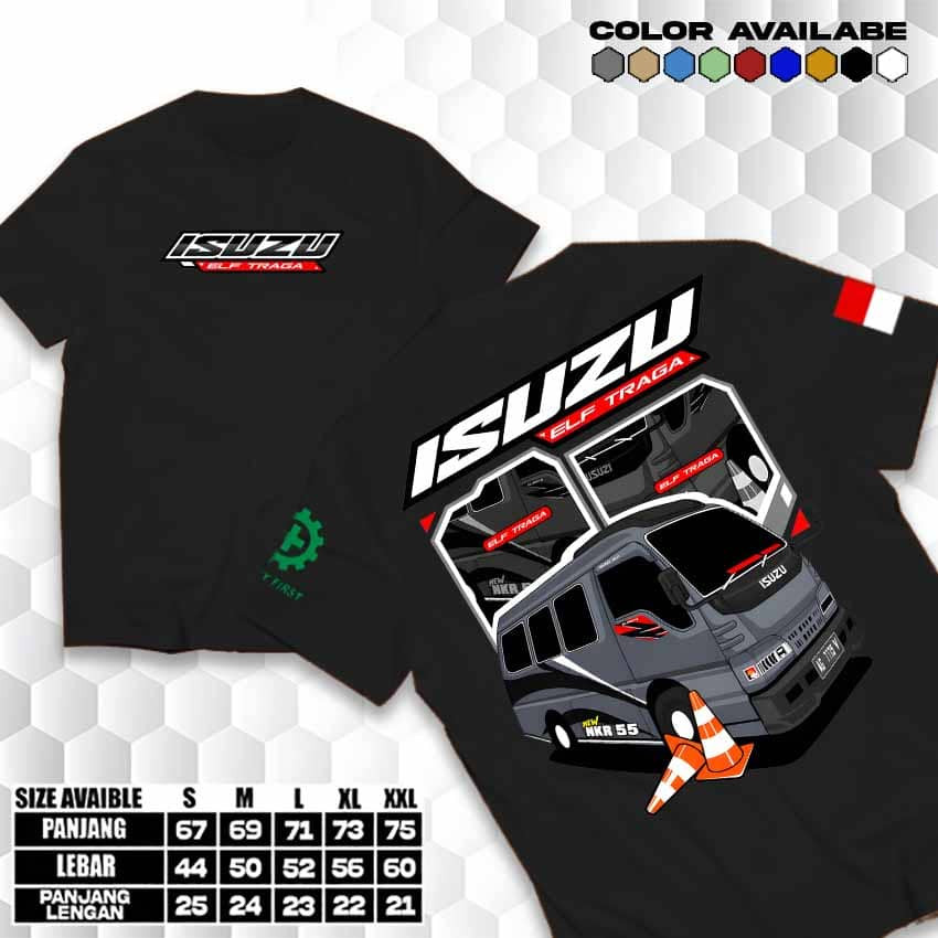 Kaos Driver Muda Isuzu Elf Traga | Kaos Driver Elf Traga | Bahan Katun Kombed | Baju Murah | Bisa CO