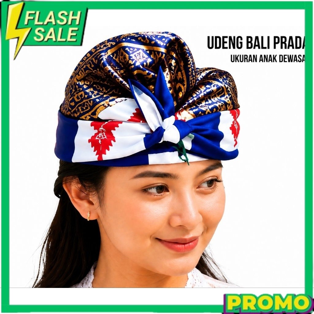 Udeng Bali Jadi Motif Batik Destar Adat Tradisional Dewasa KMN