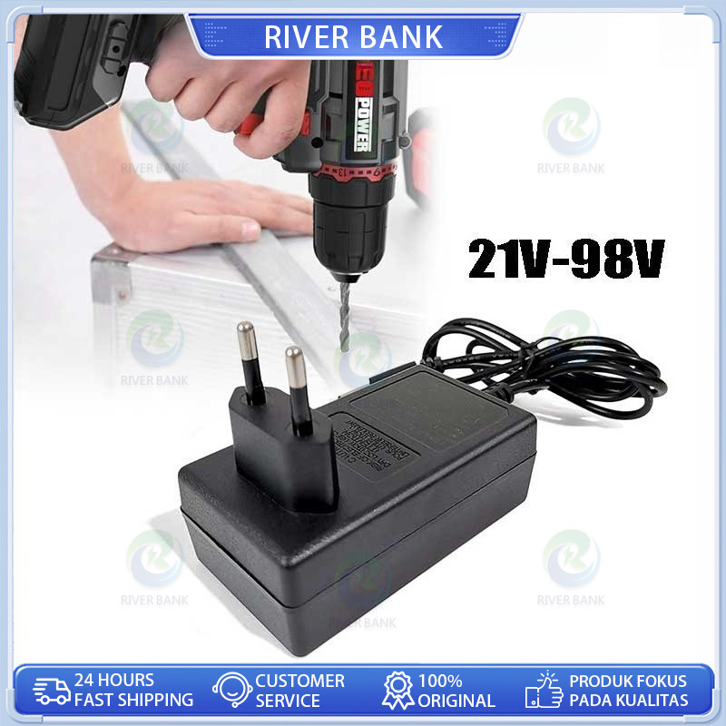 Charger Bor Batrai 21V Sampai 98V Untuk Semua Bor Cordless - 21V - 98V