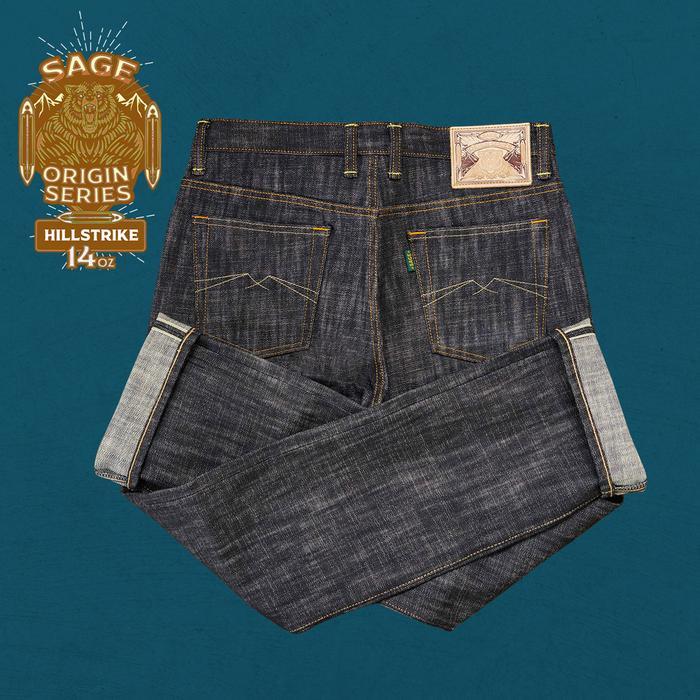 [SPESIAL PROMO SALE] Sage Denim Origin Series : Hillstrike 14oz Sanforized Deep Indigo Irregular Slu