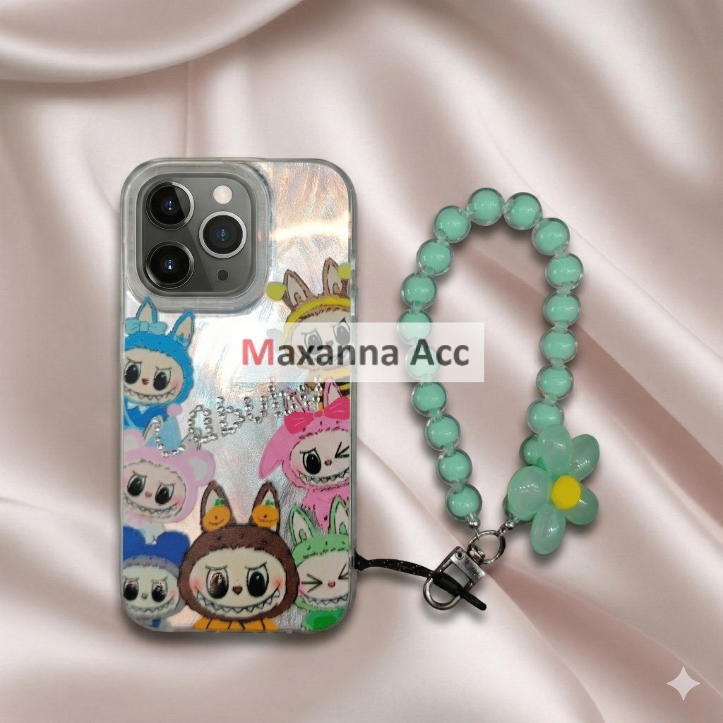 [MAXANNA] [ Case Realme 5 / 5i / 5S ] Luxury Glitter Shimmering Swarowsky Manik-Manik + Gantungan HP