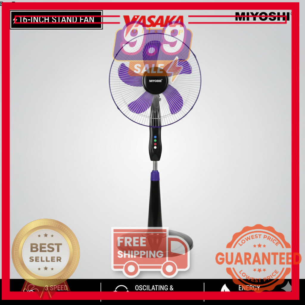 Kipas Angin Berdiri Stand Fan Miyoshi 16 Inch Tipe 1603