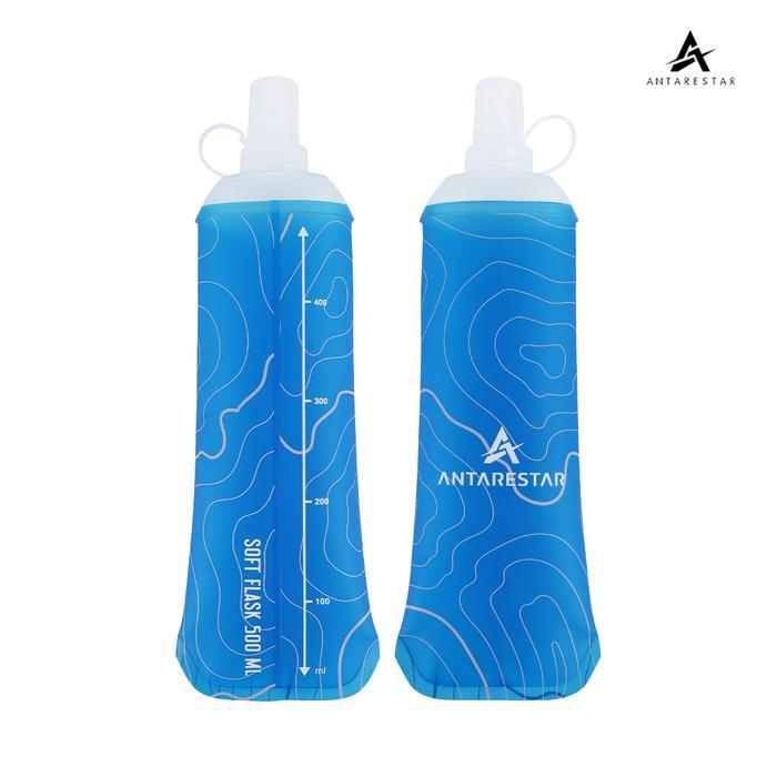 Antarestar Soft Flask 500ml Botol Minum Lipat TPU Ringan BPA Free untuk Hiking Lari Trail Olahraga O