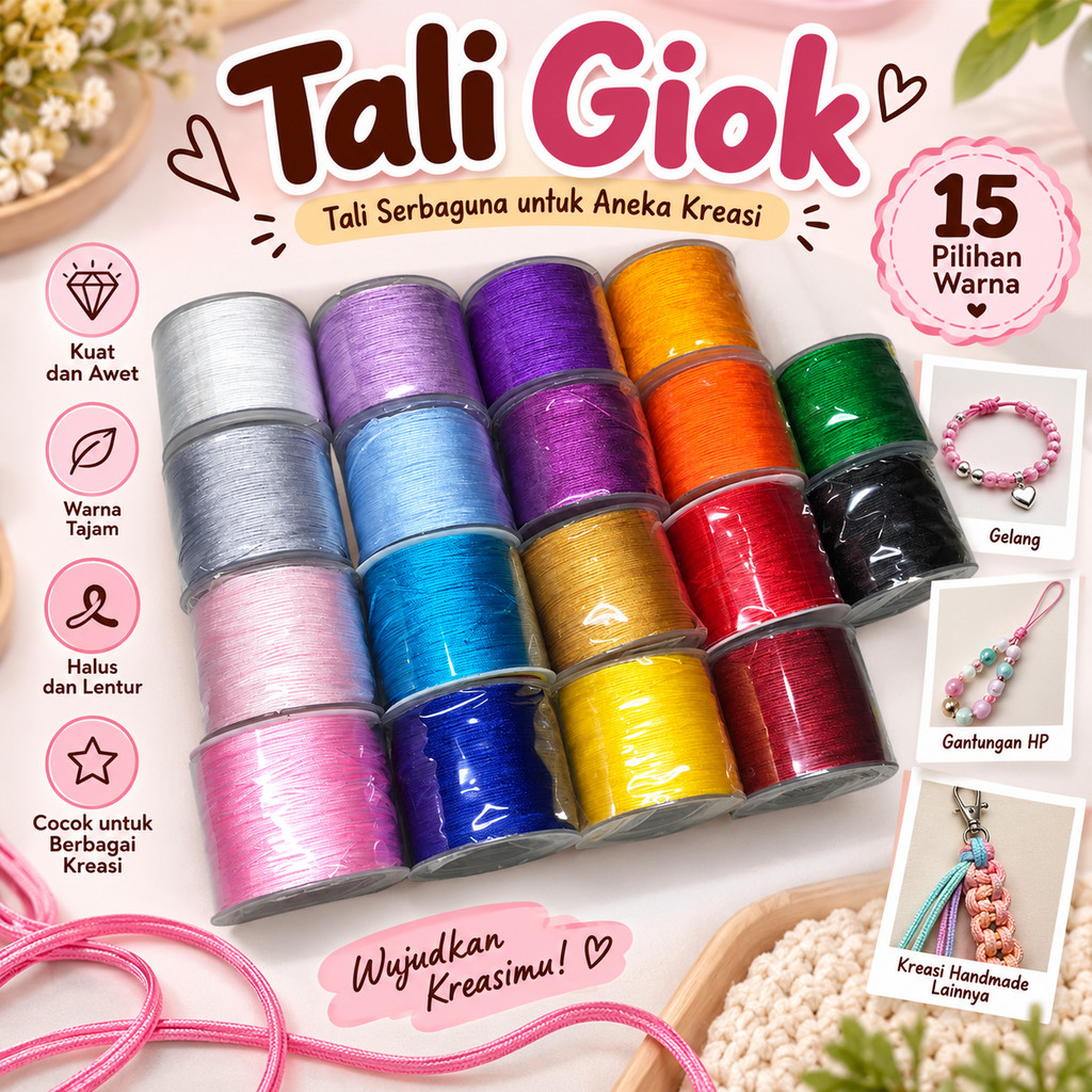 Tali Giok / Tali Gelang / Benang Shambala / Tali Kalung