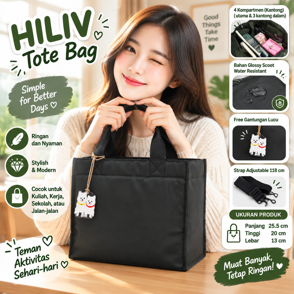 Tas Wanita Tas Tenteng Belanja  Handbag Hilarious Hilly - Hand Bag Aesthetic