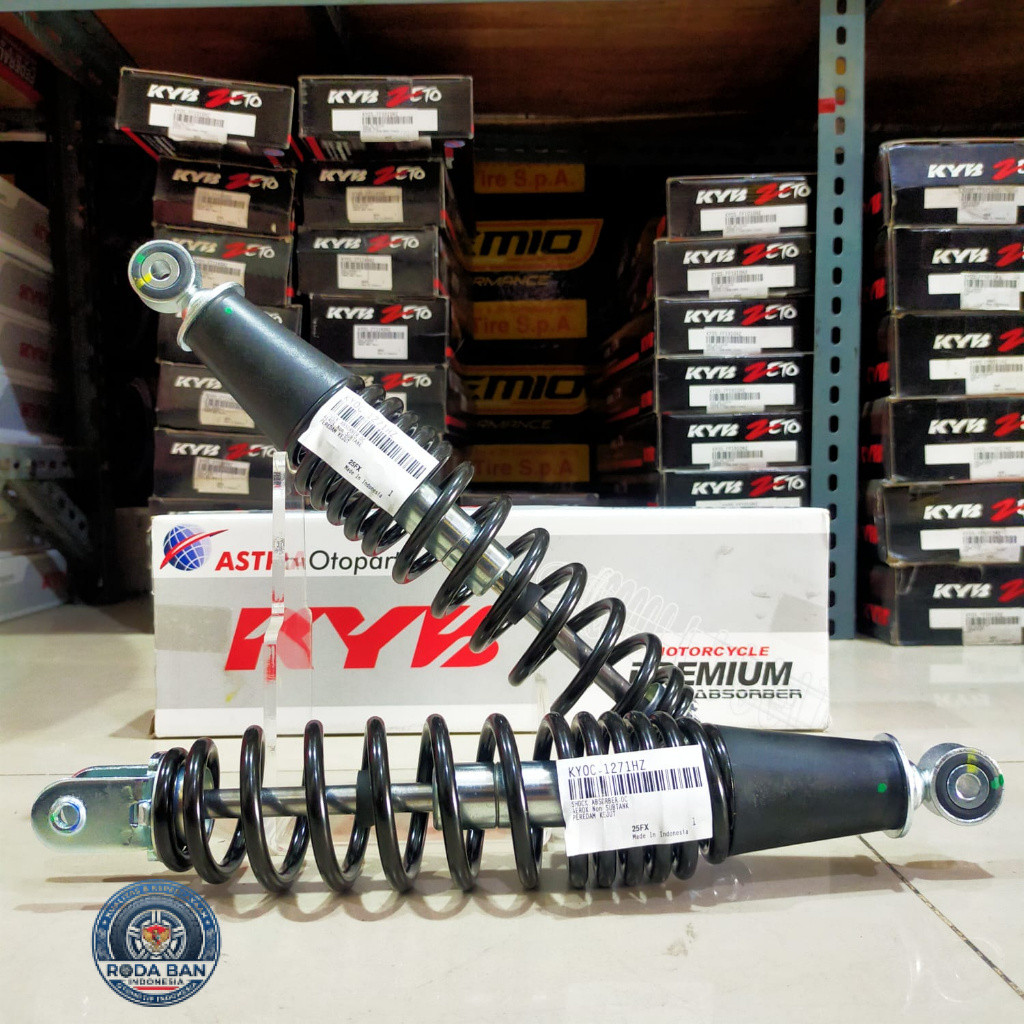 SHOCK BELAKANG KYB OC SERIES STANDAR GENUIN KYOC 1271HZ BLACK (YAMAHA AEROX)