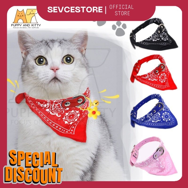 Kalung Scarf Kucing Anjing Kelinci Musang/Kalung Kucing / Scarf Syal Bandana Motif | Aksesoris Kucin