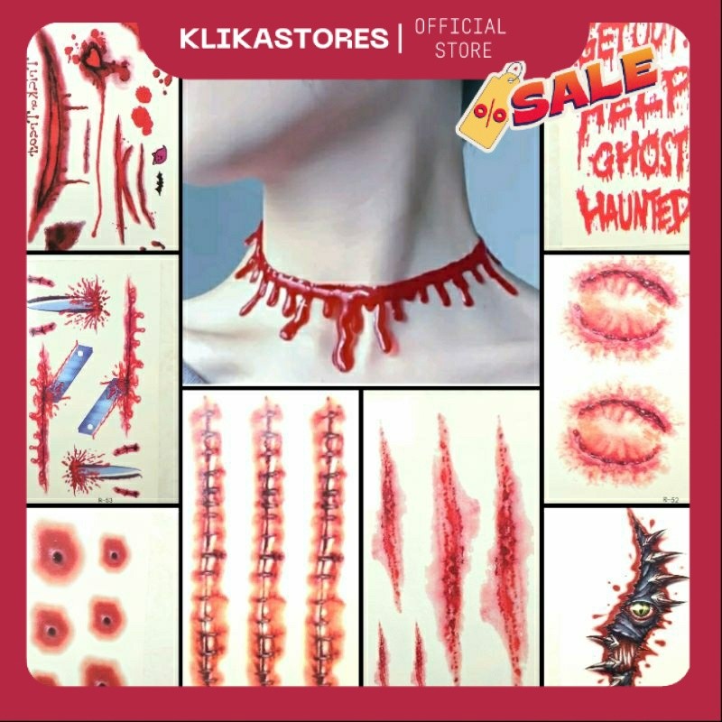 Luka palsu darah halloween prank GD