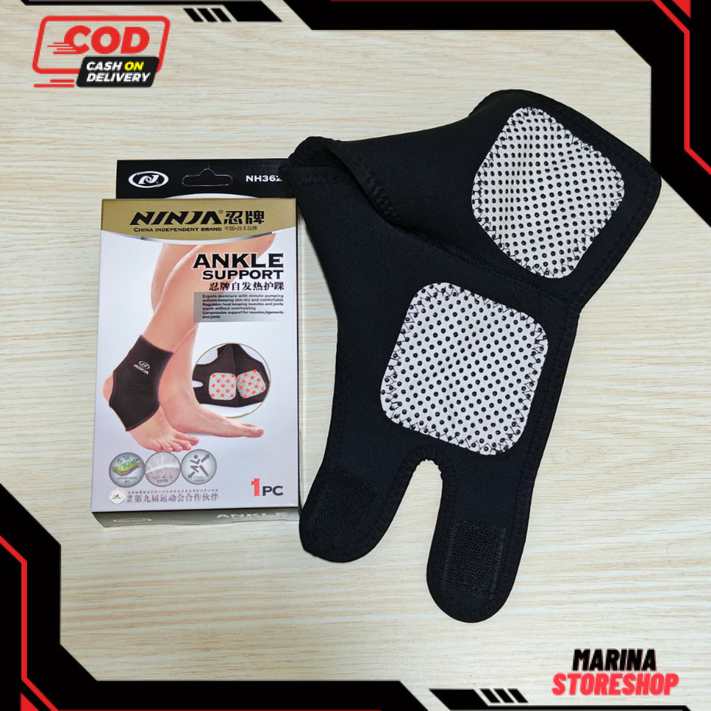Ready Alat terapi magnetik mata kaki - magnetic therapy ankle - Ankle Support Ninja Magnet Arang - T