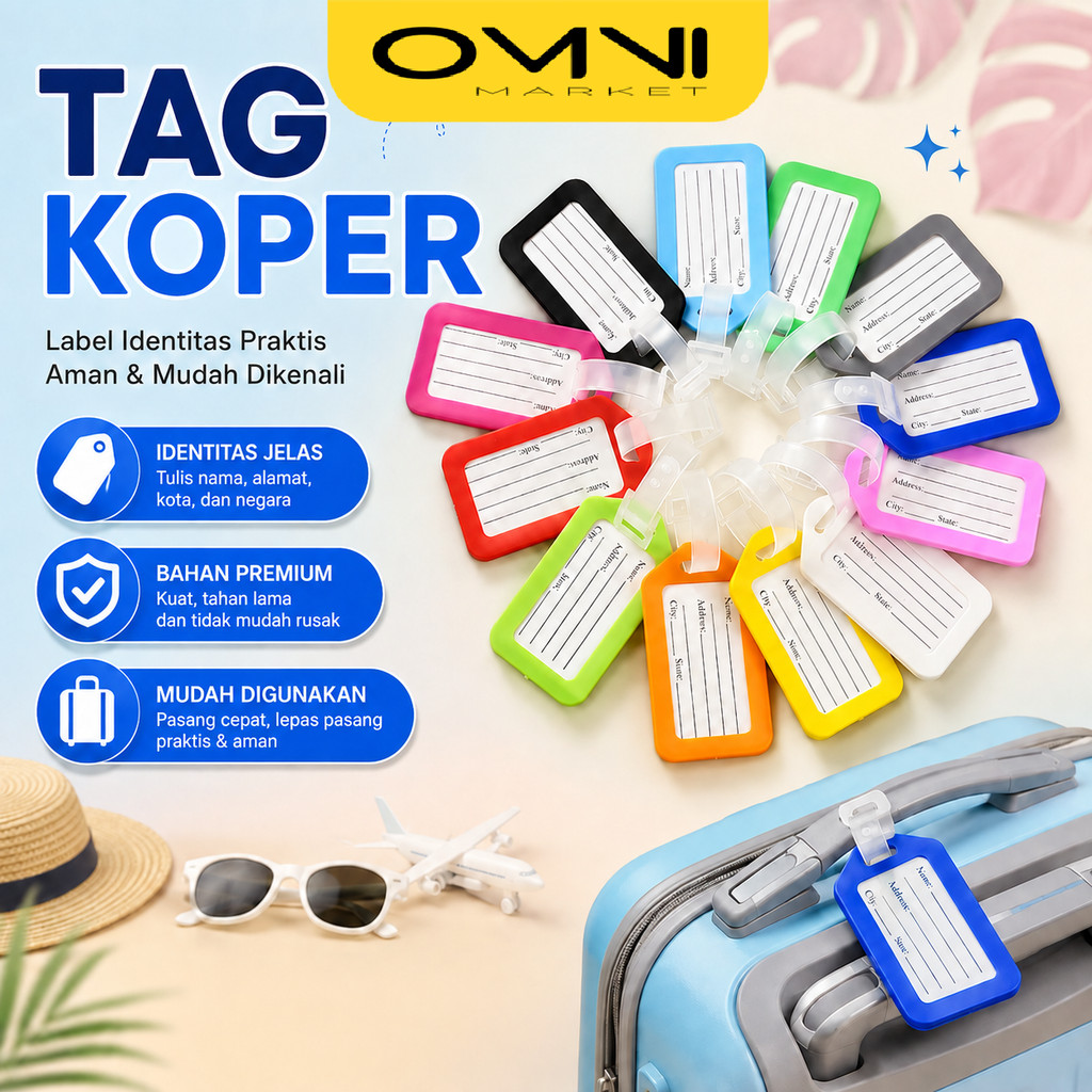 Tag Label Koper Bagasi / Gantungan Nama Tas Travelling ATK005 - OM